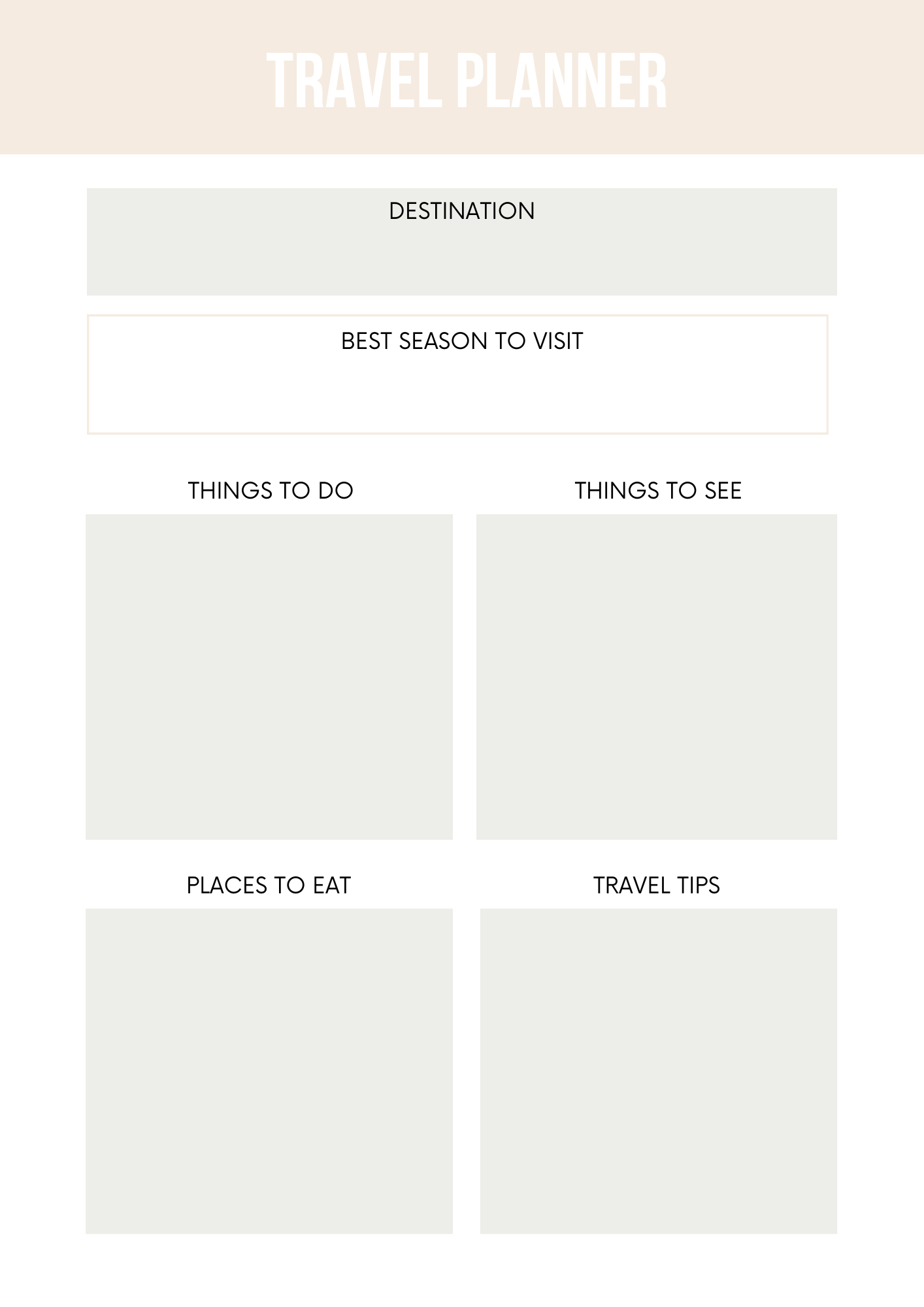 Travel Planner Canva Free Editable Template