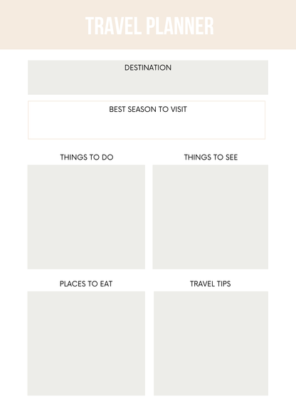 Travel Planner Canva Free Editable Template