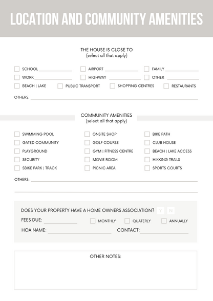 Home Seller Questionnaire Editable Canva Template for Real Estate Agents