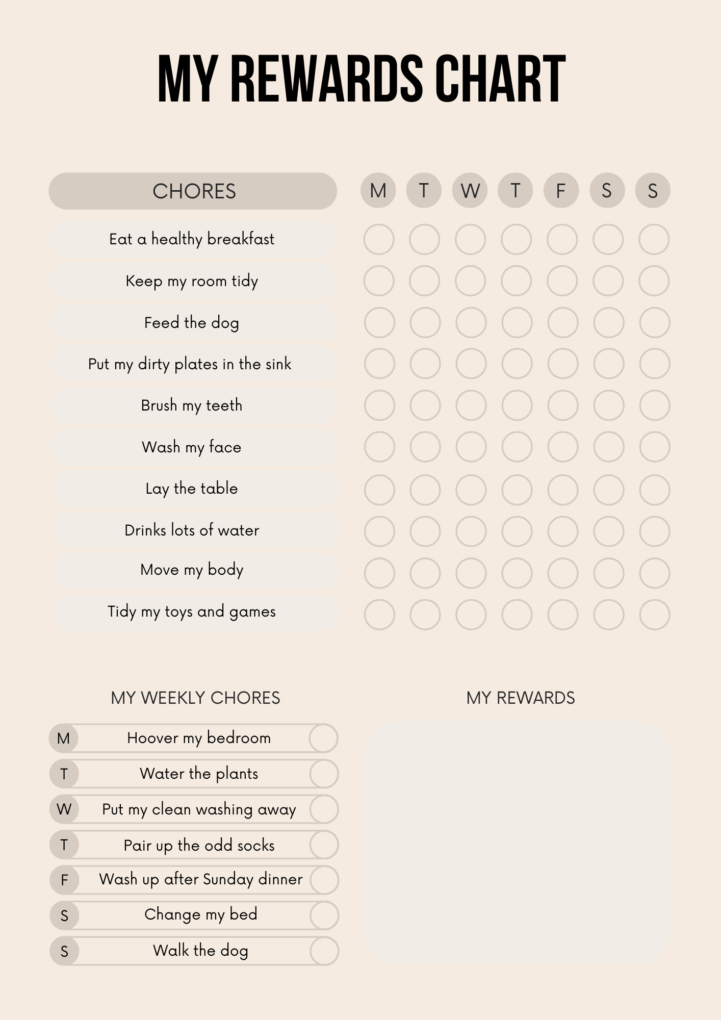 Reward Charts Bundle Canva Free Editable Template
