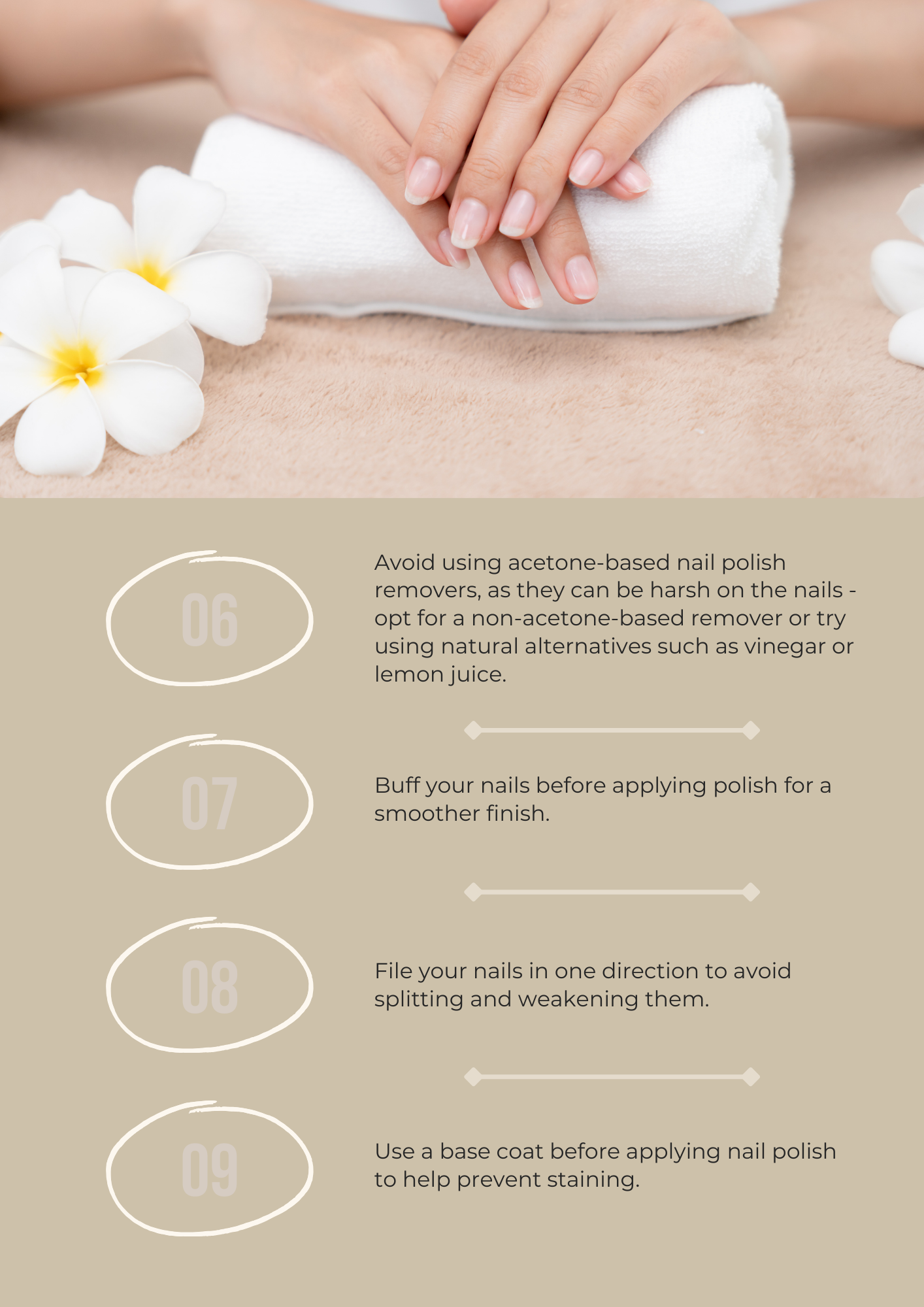 50 Tips Tricks for Nail Care Editable Canva Template Beauty Salons