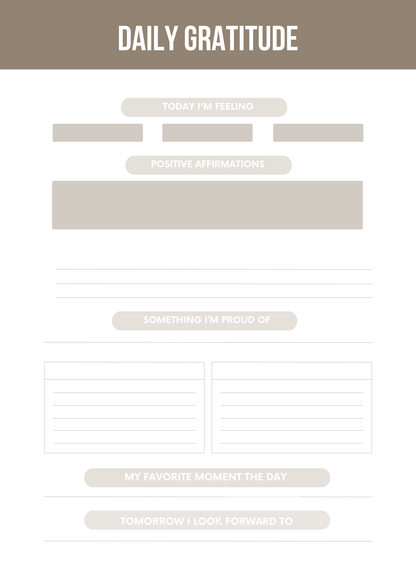 Canva Gratitude Journal Template Free Editable and Printable Design