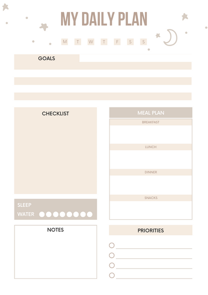 Canva Free Editable Kids ADHD Planner Template