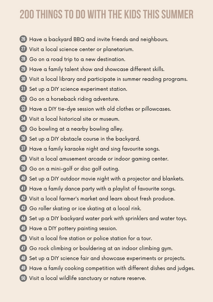 Things To Do With Kids This Summer