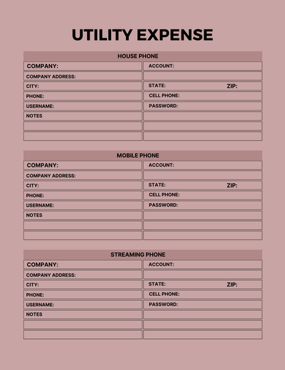 Home Maintenance Planner Editable Canva Template for House Organization