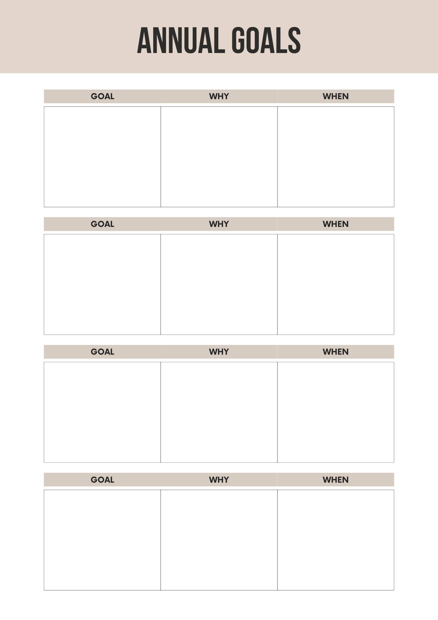 Goal Planner Editable Canva Template for Achieving Success Daily