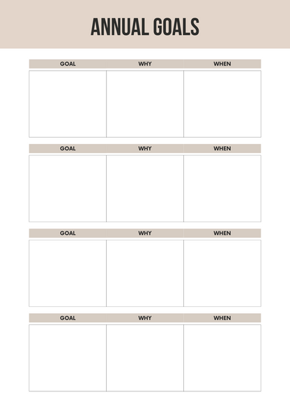 Goal Planner Editable Canva Template for Achieving Success Daily