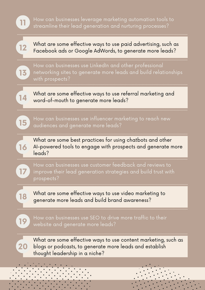 ChatGPT Power Prompts for Lead Generation  Boost Your Sales Strategy