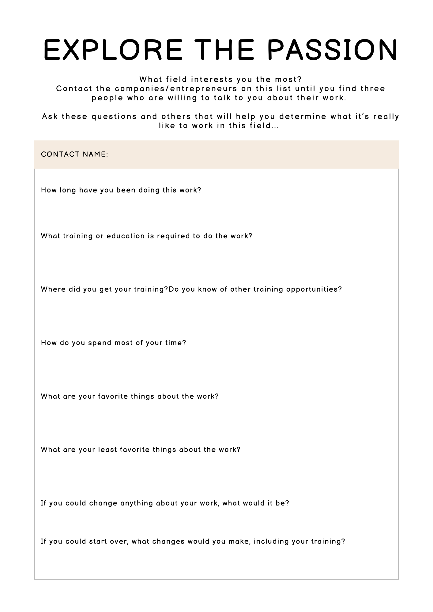 Find Your Passion Template Canva Editable