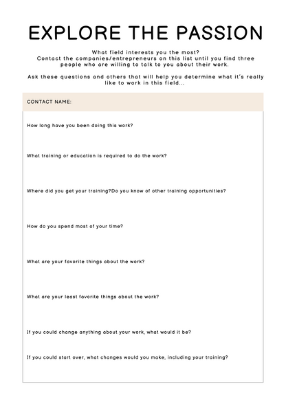 Find Your Passion Template Canva Editable
