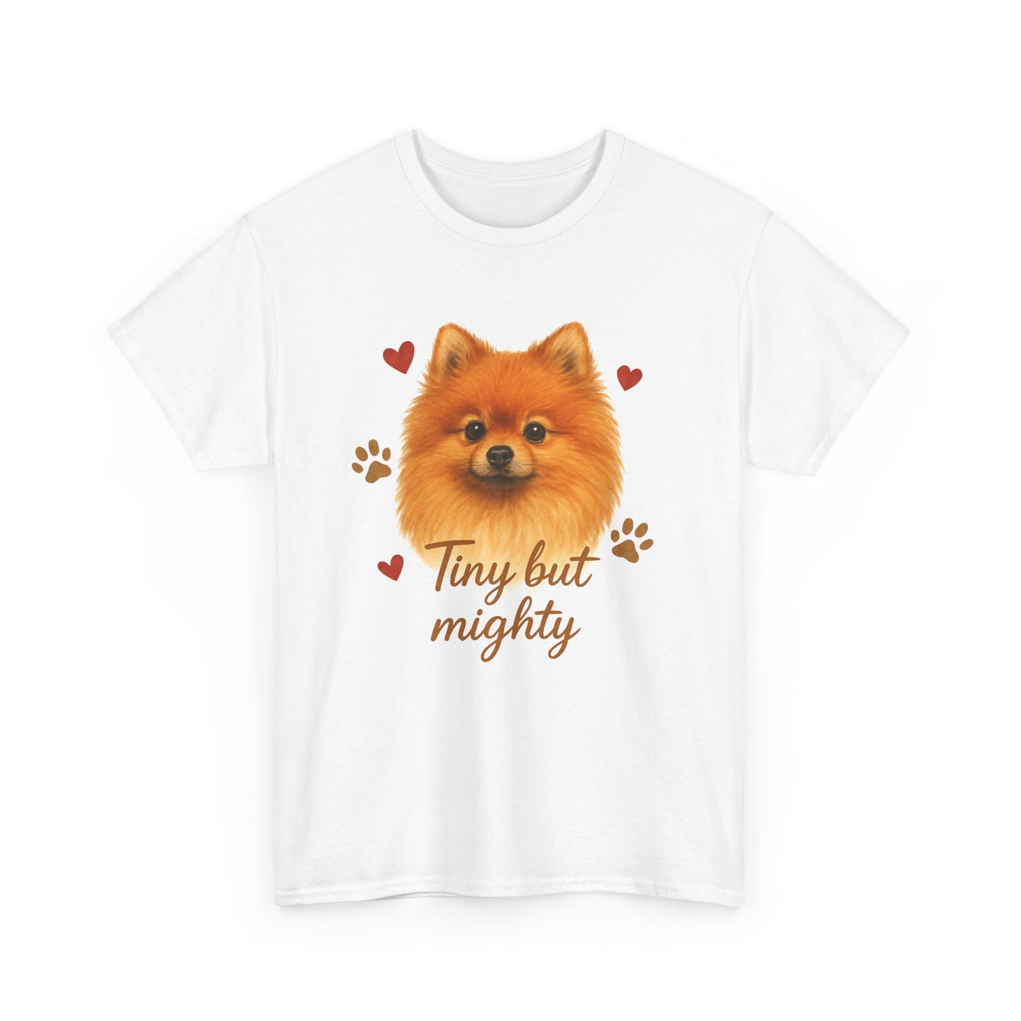 Pomeranian Lover Shirt Tiny But Mighty Dog Mom T-shirt