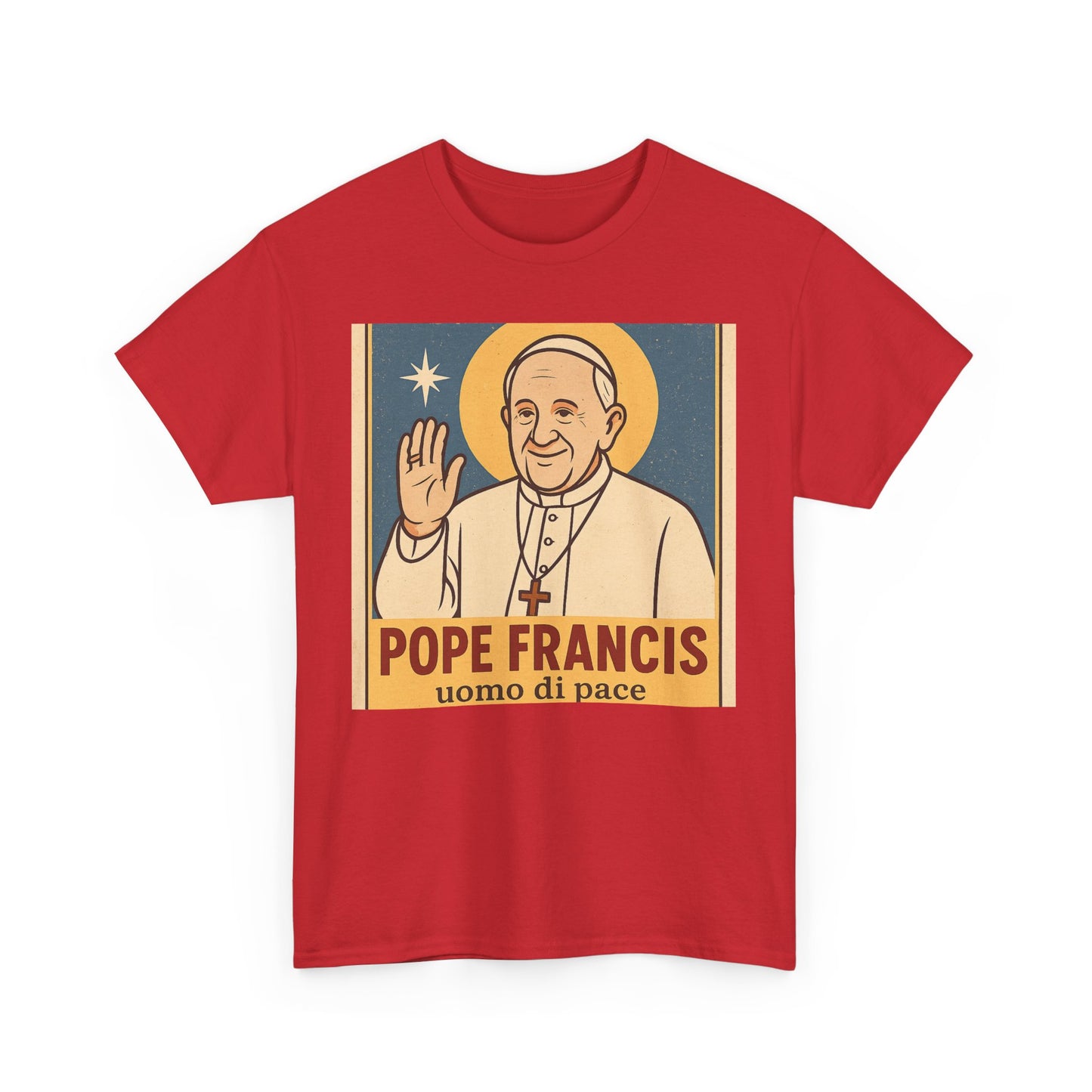 Vintage Poster Pope Francis | Uomo di Pace Retro Catholic Print