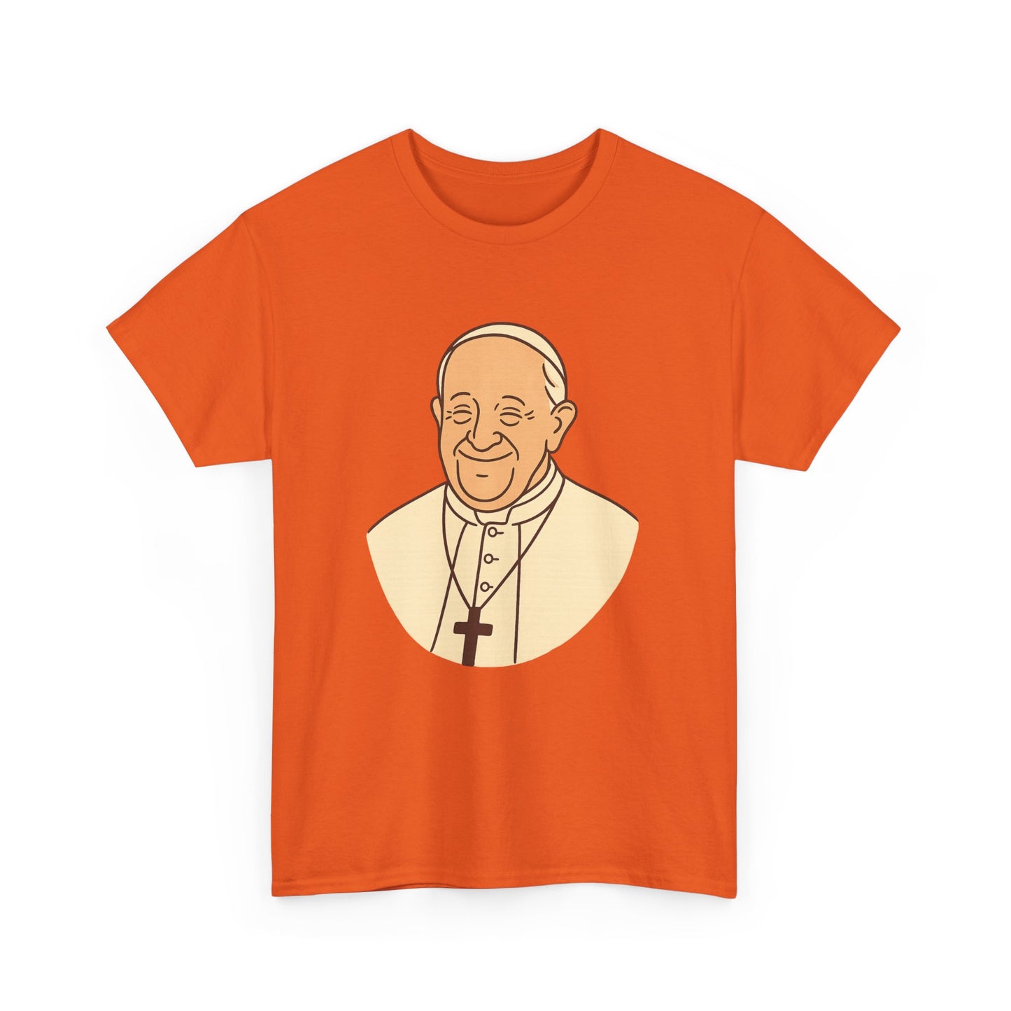 Kawaii Minimal Pope Francis Portrait | Soft Color Transparent Illustration