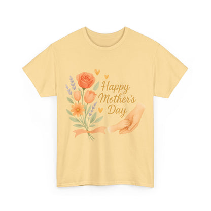 Happy Mother's Day Floral Hands Watercolor Quote Illustration