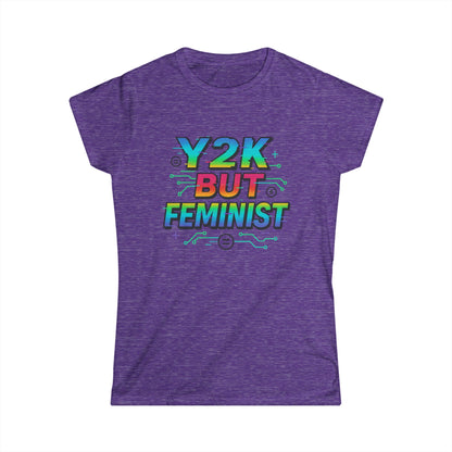 Y2K Glitch Cloth T-Shirt - Y2K BUT FEMINIST | Rainbow Tech Equality Tee | Digital Empowerment Graphic