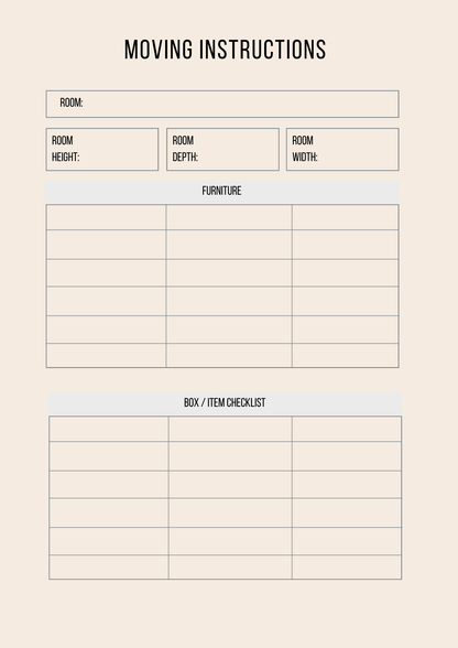 Relocation Planner Canva Free Editable Template