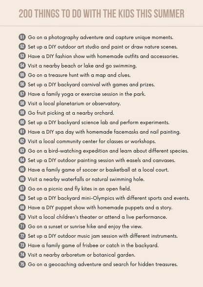Things To Do With Kids This Summer