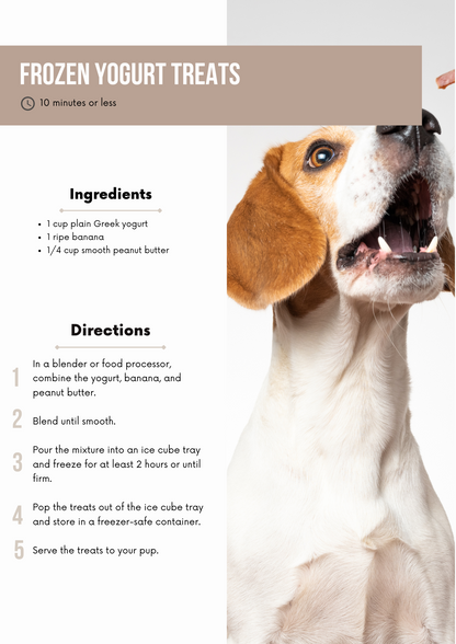 Dog Treats Recipe Book Editable Canva Template for Pet Lovers
