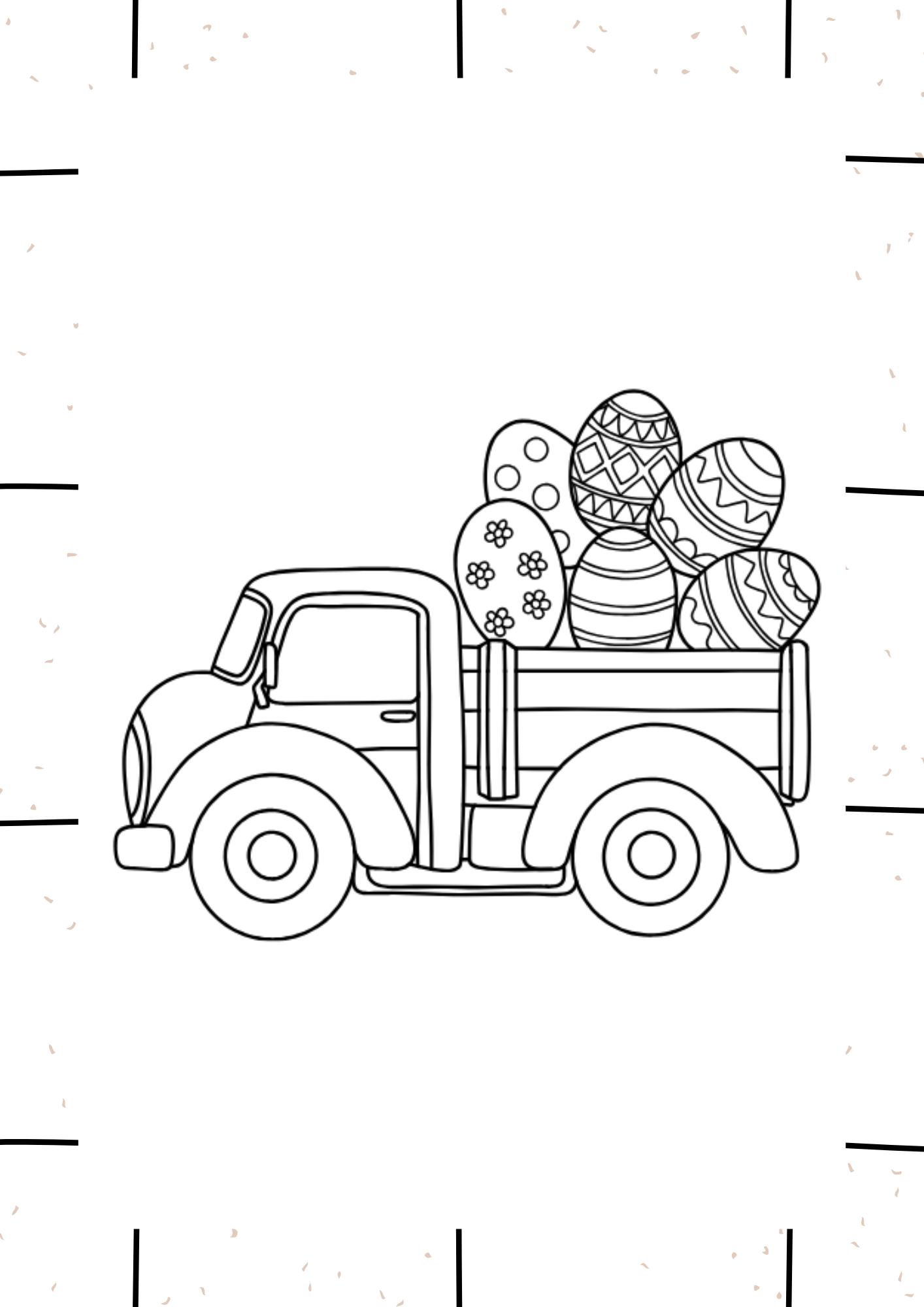 Easter Coloring Book Editable Canva Template for Kids Fun Activities