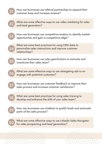 ChatGPT Power Prompts for Sales & Business Development   Enhance Your Sales Strategies
