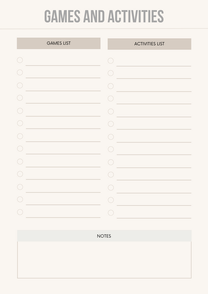 Birthday Party Planner Editable Canva Template for Event Organization