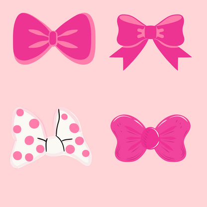 Messy Coquette Bows – Editable Canva Elements & PNG | Feminine Aesthetic Clipart