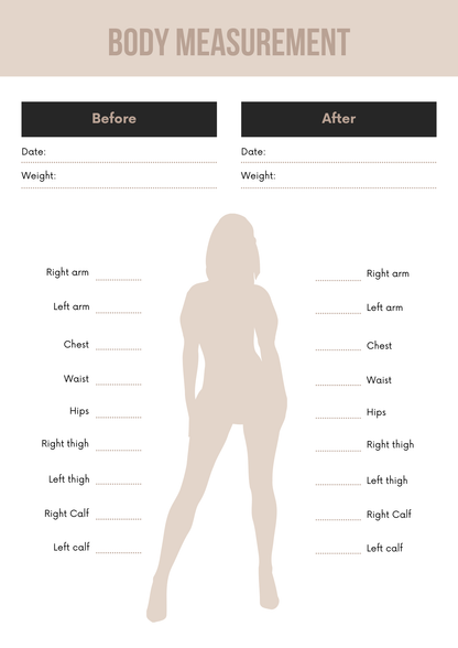 Weight Loss Journal Editable Canva Template for Fitness Tracking
