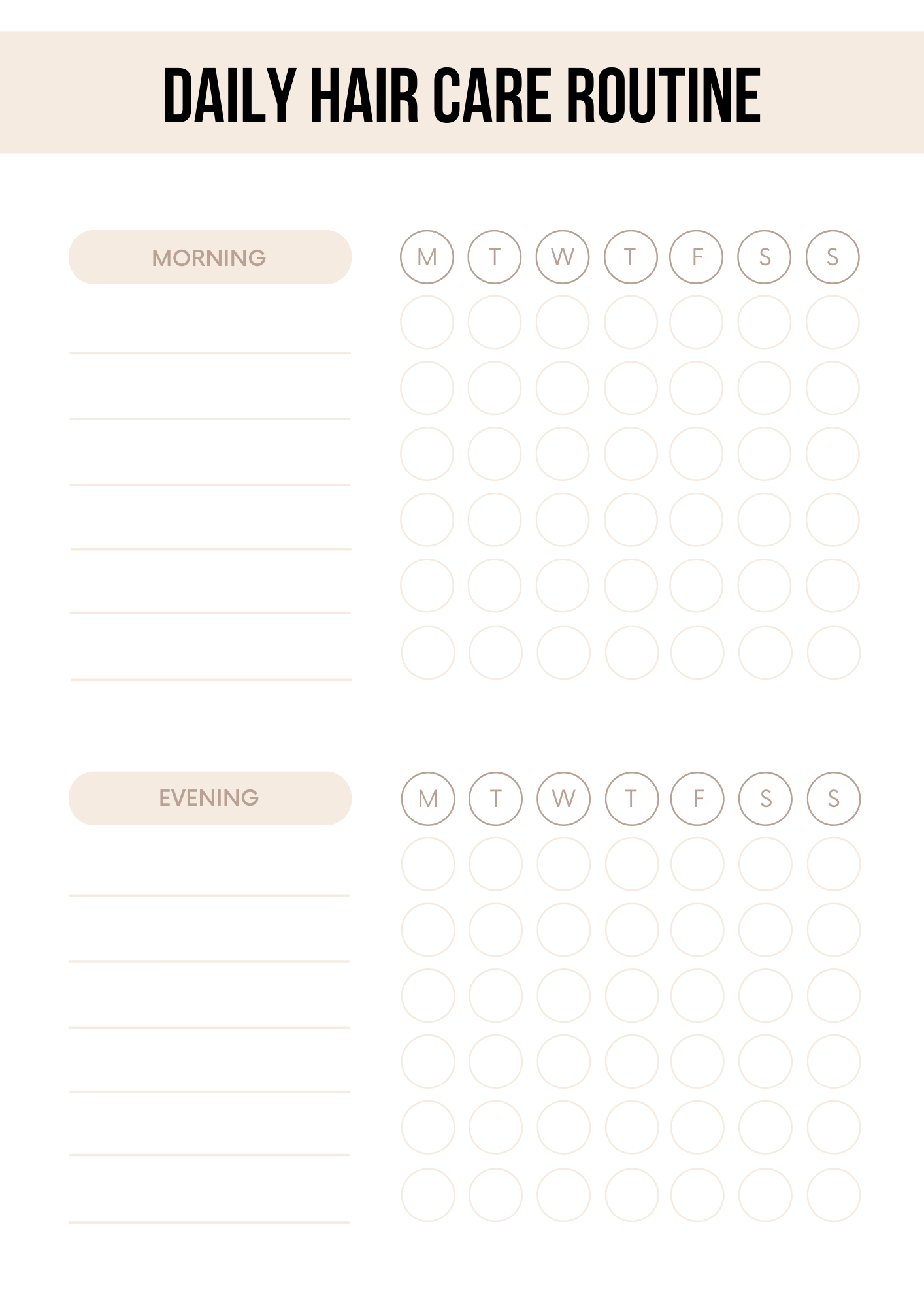 Canva Free Editable Hair Care Planner Template