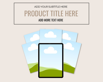 Beige Etsy Listing Mockup Templates Editable Canva Design for Products