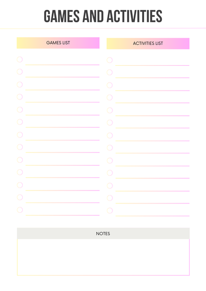 Plantilla editable de Canva para planificador de eventos y organización de fiestas