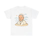 Heavenly Pope Francis on Cloud | Peaceful Tribute Cartoon Illustration