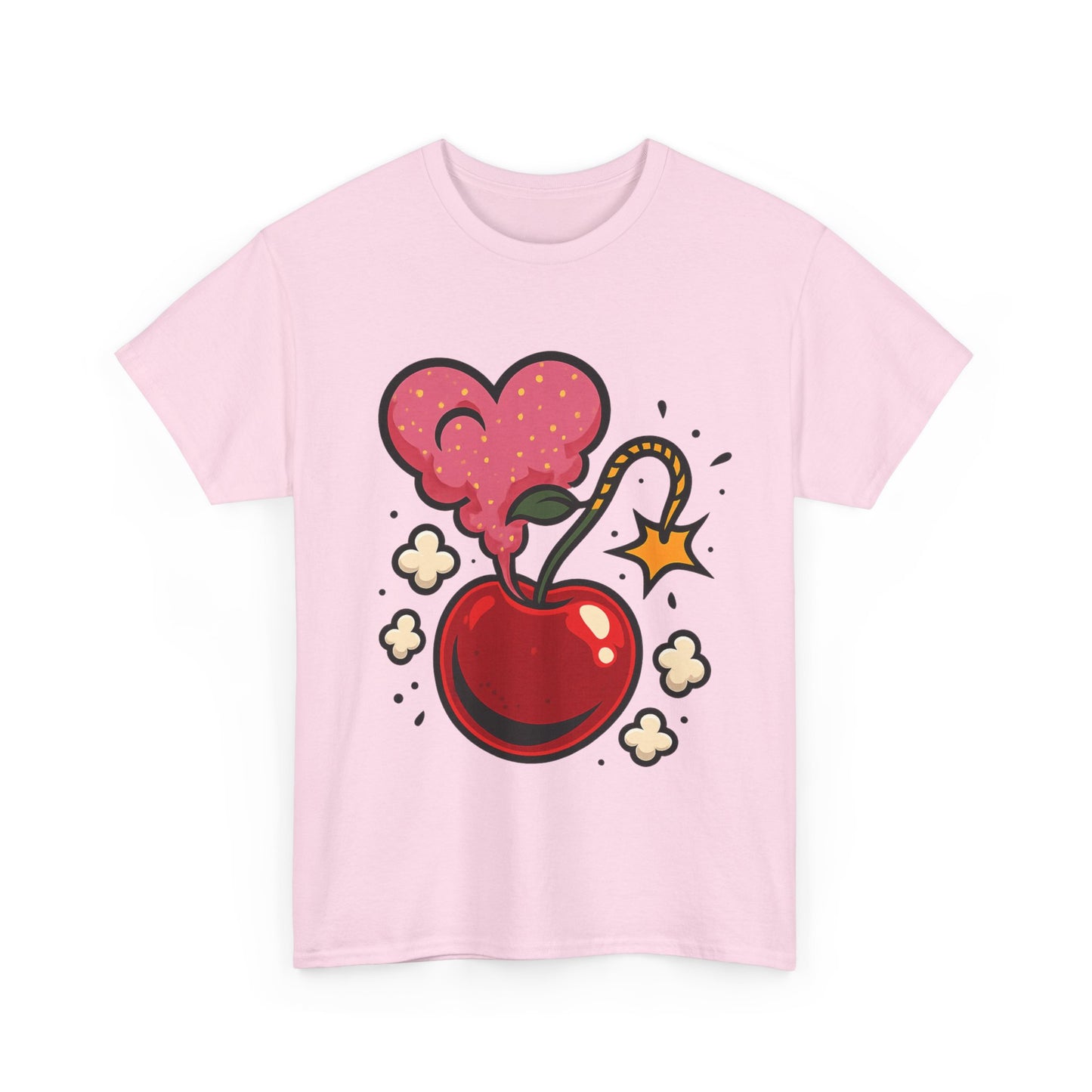 Cherry Bomb Heart Smoke Italian Design Art Pop Explosion Cute Glitter Cherry