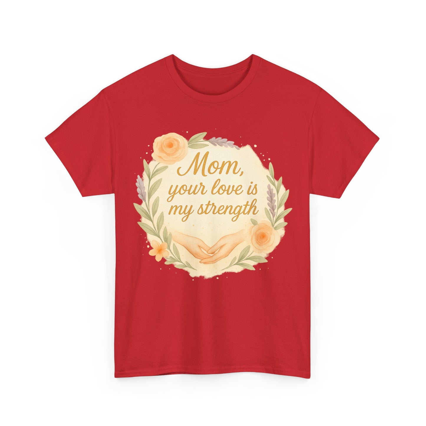 Mom Your Love Is My Strength Floral Mother's Day Quote in Italian