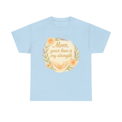 Mom Your Love Is My Strength Floral Mother's Day Quote in Italian