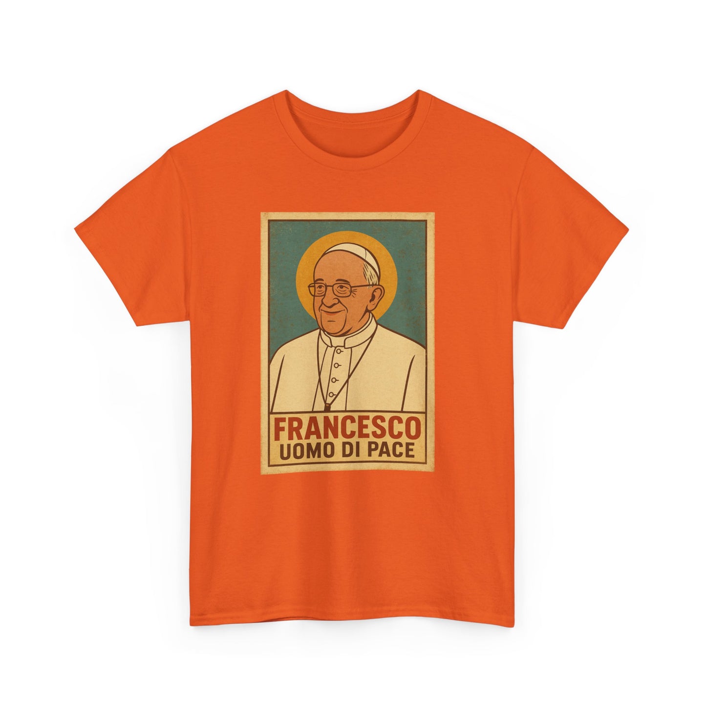 Francis Man of Peace | Retro Poster Illustration of Pope Francis
