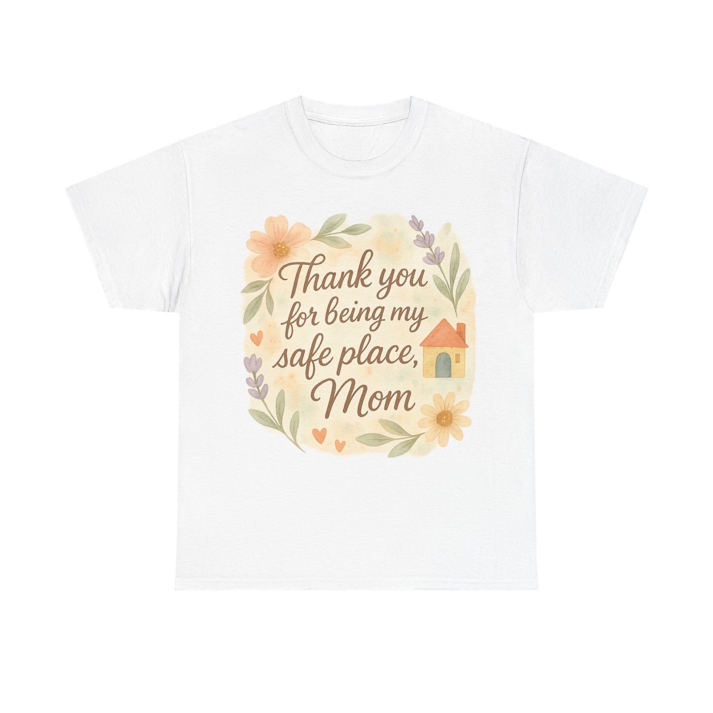 Thank You for Being My Safe Place Mom Floral Mothers Day Printable Quote Art