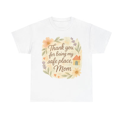 Thank You for Being My Safe Place Mom Floral Mothers Day Printable Quote Art