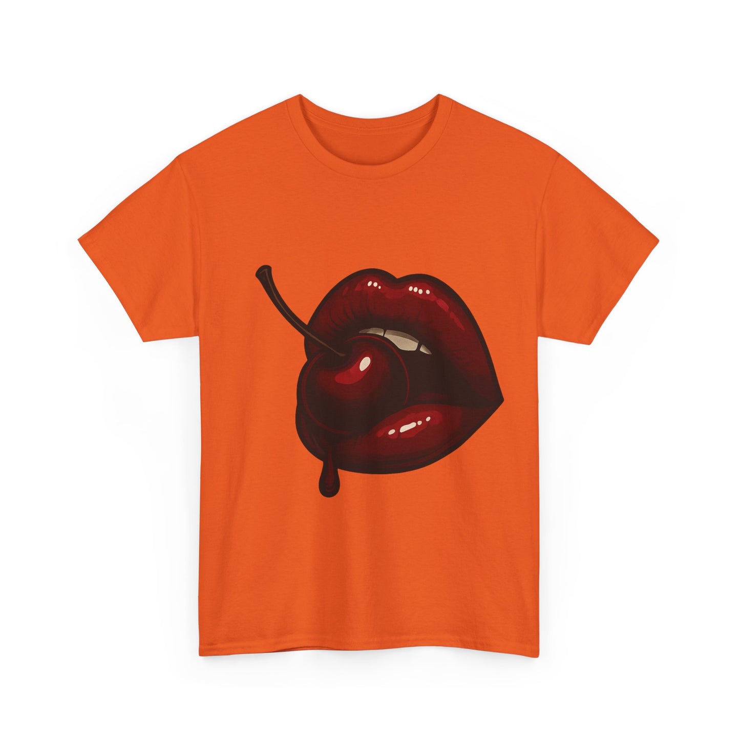 Seductive Cherry Lips Italian Design Art Retro Glam Dark Fruit Bite