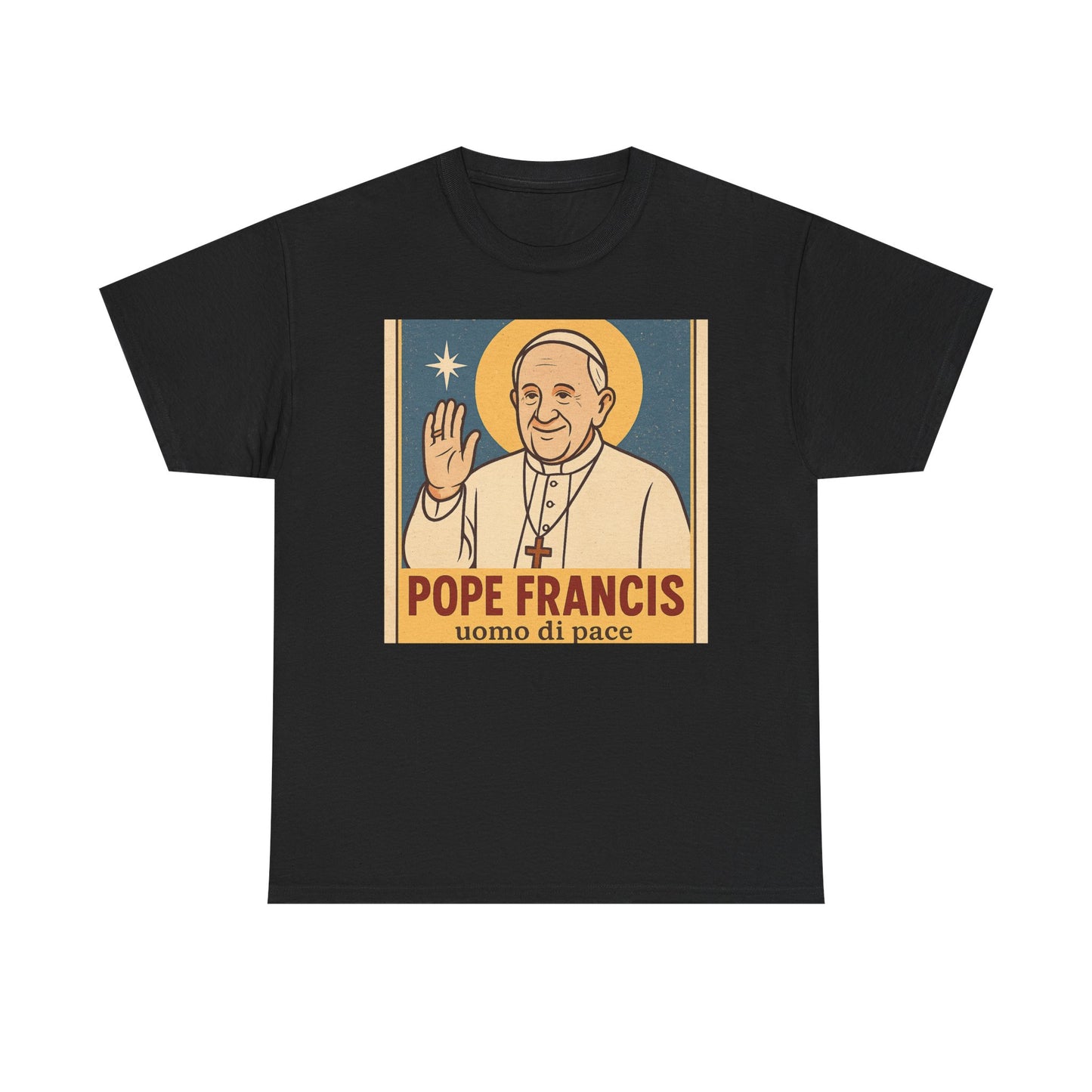 Vintage Poster Pope Francis | Uomo di Pace Retro Catholic Print