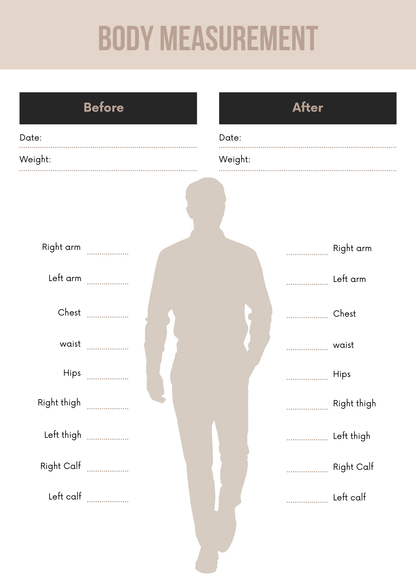 Weight Loss Journal Editable Canva Template for Fitness Tracking