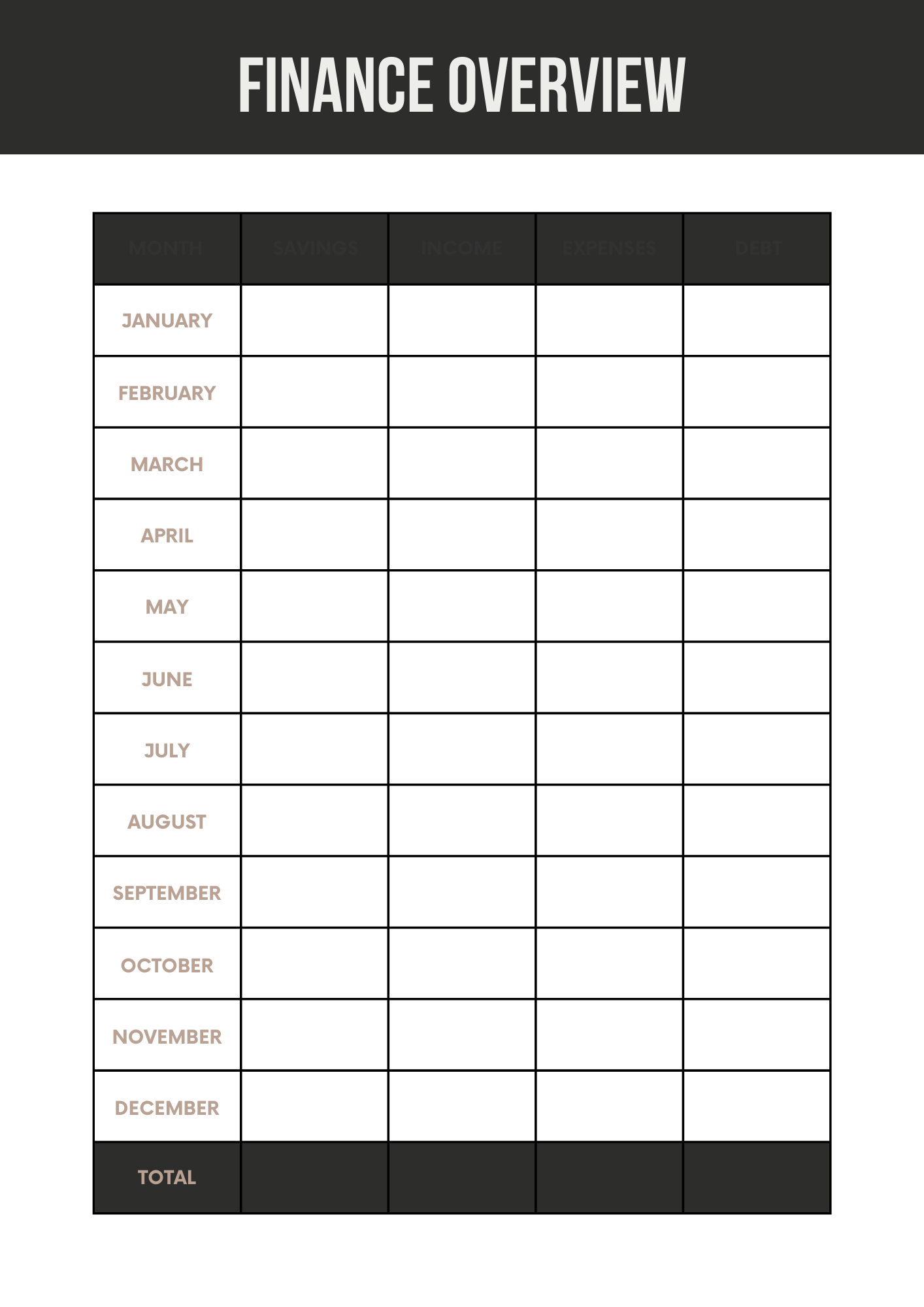 Financial Planner Editable Canva Template for Budget Management Success