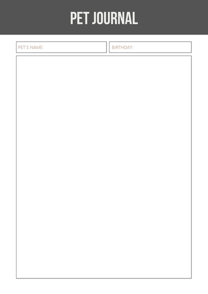 Pet Logs Bundle Editable Canva Template for Dog Owners Tracking