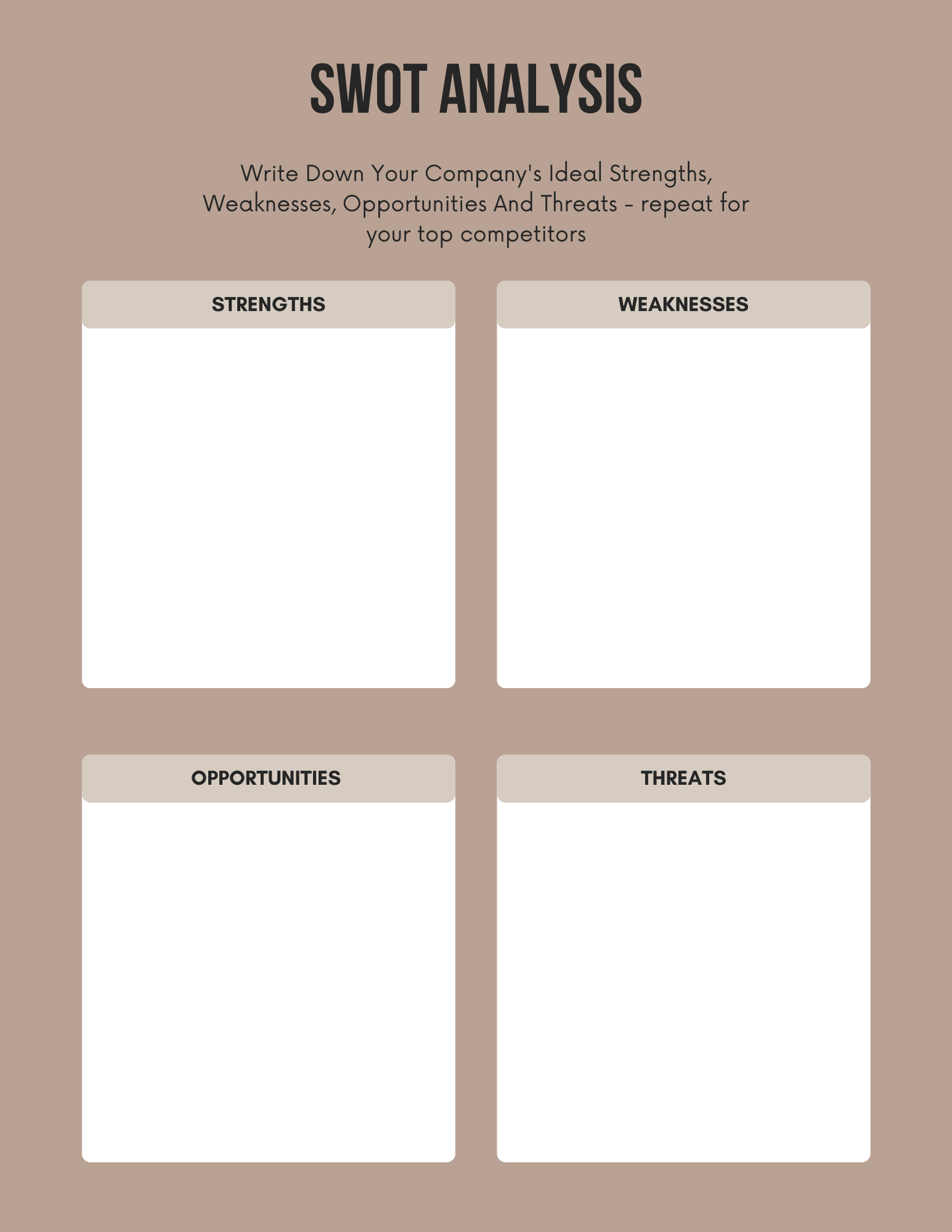 Brand Planner Editable Canva Template for Business Branding Strategy