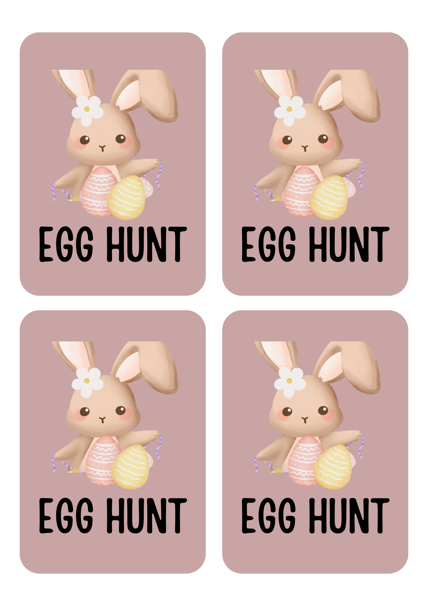 Easter Egg Hunt Editable Canva Template for Family Fun Activities