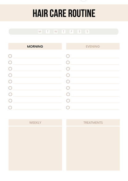 Canva Free Editable Hair Care Planner Template