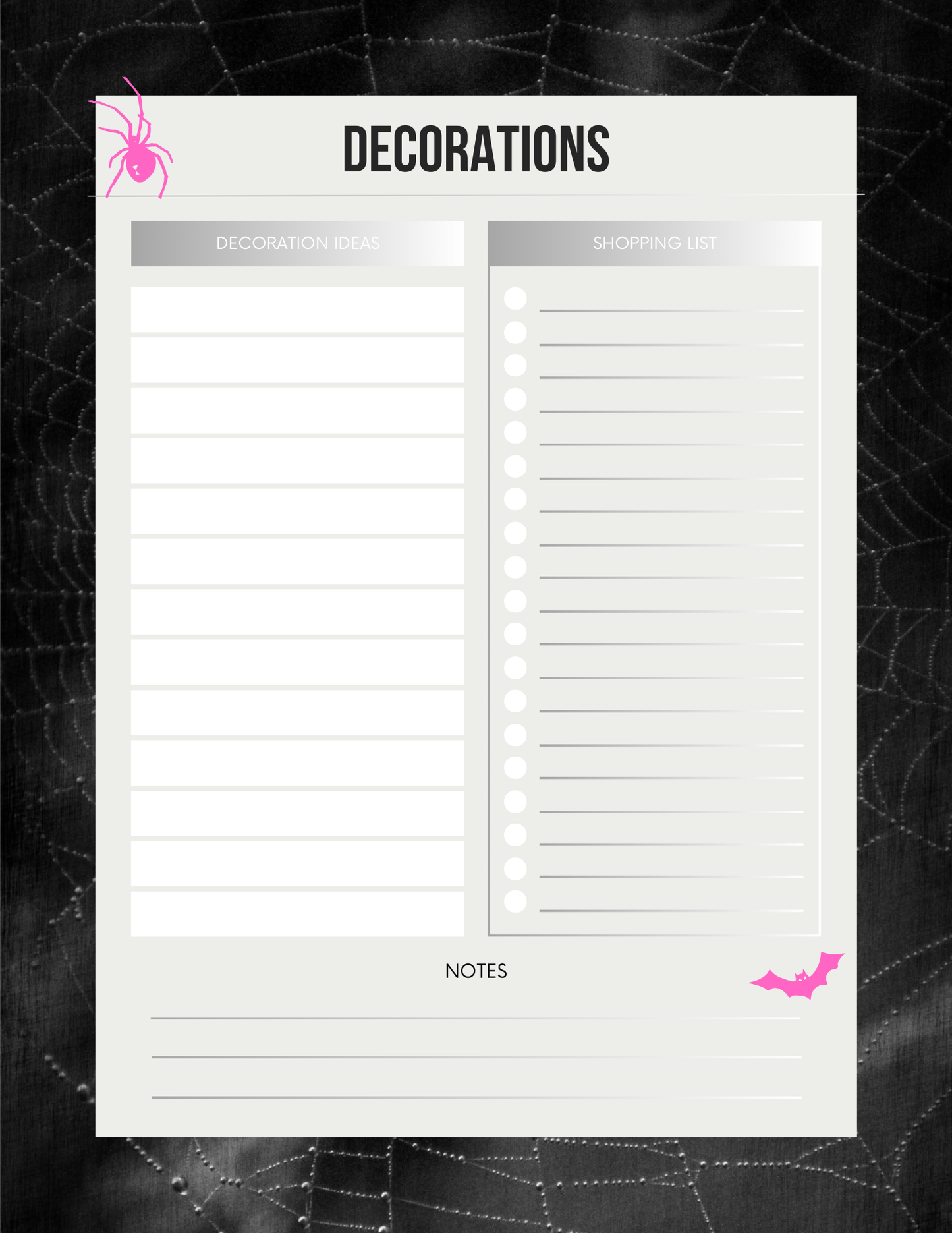 Halloween Party Planner Canva Free Editable Template