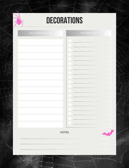Halloween Party Planner Canva Free Editable Template