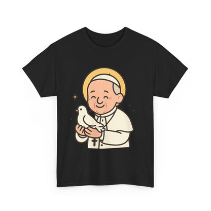Kawaii Pope Francis with Dove Tribute Illustration