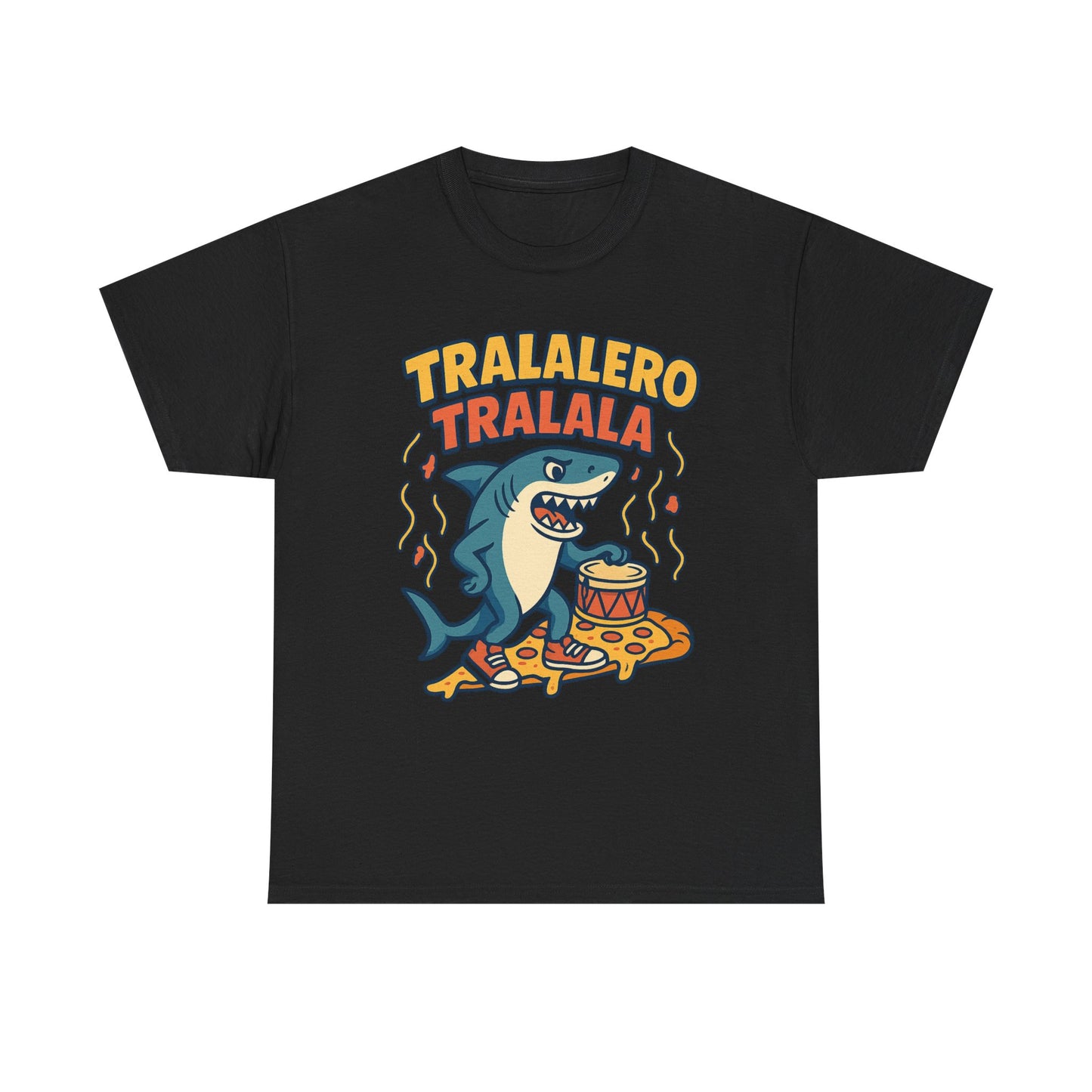 Tralalero Tralala Shark Pizza Meme Funny Italian Brainrot Cartoon Art