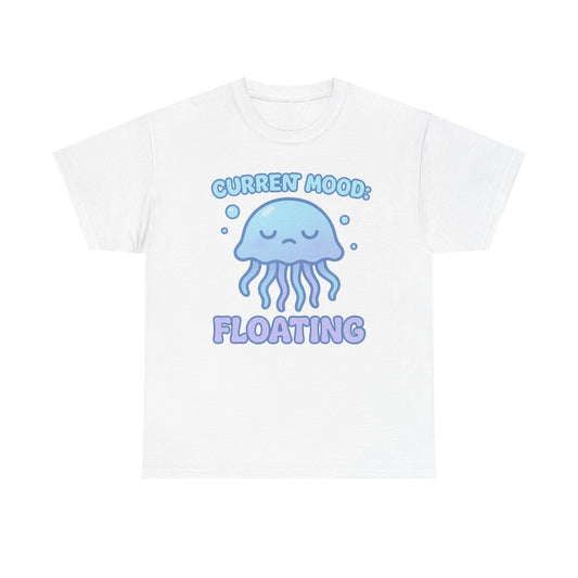 Current Mood Floating  Soft Pastel Jellyfish Aesthetic T-Shirt Design